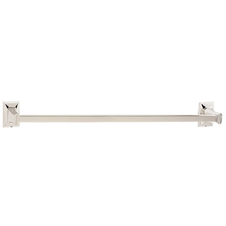 Towel Bar Geometric Bath 24 Inch Polished Nickel Brass 3-1/4 Inch