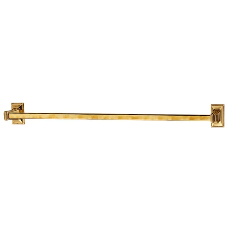 Towel Bar Geometric Bath 30 Inch Polished Antique Brass 3-1/4 Inch