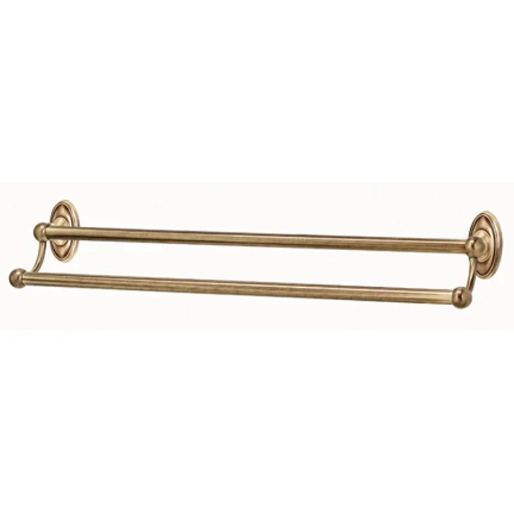 Towel Bar Classic Traditional Bath 24 Inch Double Antique English Matte Brass 5-5/8 Inch