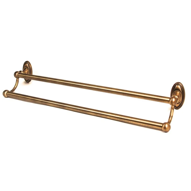 Towel Bar Classic Traditional Bath 30 Inch Double Polished Antique Brass 5-5/8 Inch