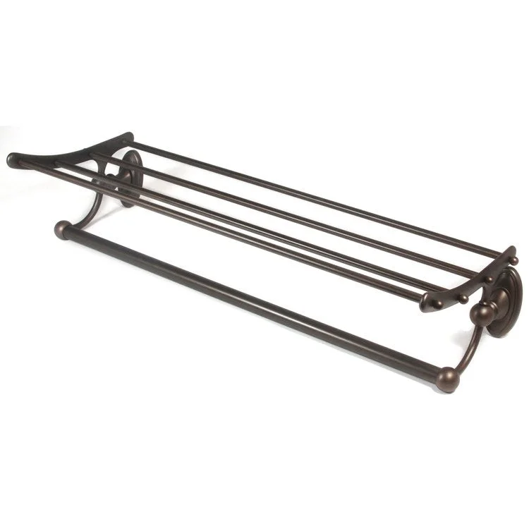 Towel Rack Classic Traditional Bath Chocolate Bronze 24 Inch Brass 9-1/4 Inch Concealed Wall Mount