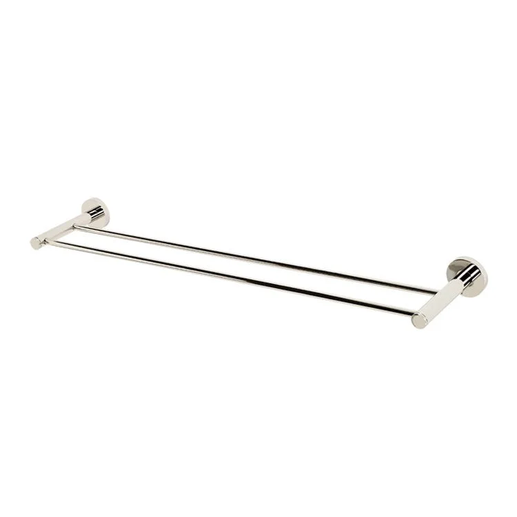 Towel Bar Contemporary I Bath 24 Inch Double Polished Nickel Brass 5-5/16 Inch