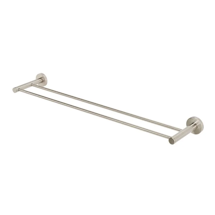 Towel Bar Contemporary I Bath 24 Inch Double Satin Nickel Brass 5-5/16 Inch