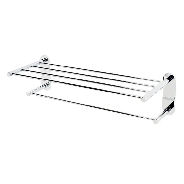 Towel Rack Contemporary I Bath Unlacquered Brass 24 Inch Brass 9-3/4 Inch Concealed Wall Mount