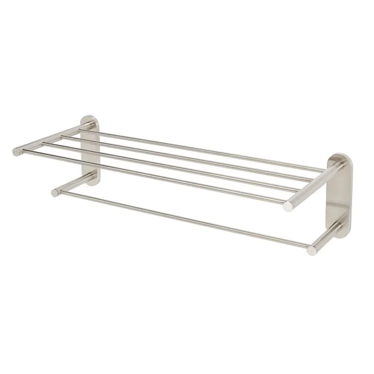 Towel Rack Contemporary I Bath Satin Nickel 24 Inch Brass 9-3/4 Inch Concealed Wall Mount