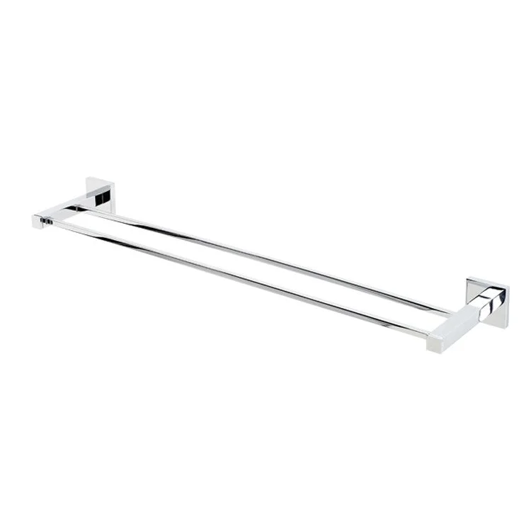 Towel Bar Contemporary II Bath 24 Inch Double Unlacquered Brass 5-5/16 Inch