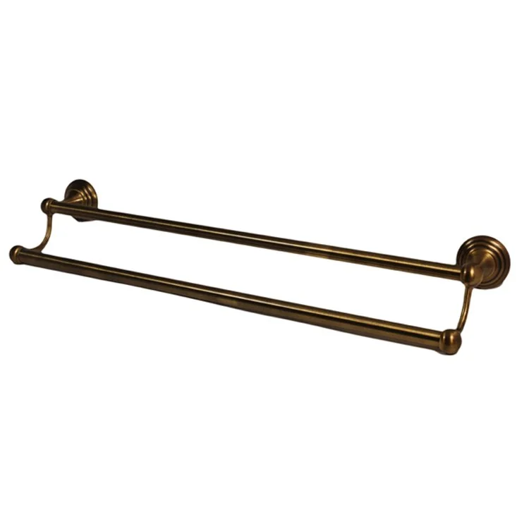 Towel Bar Embassy Bath 24 Inch Double Antique English Brass 5-13/16 Inch