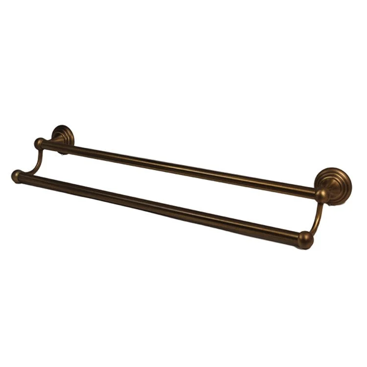 Towel Bar Embassy Bath 24 Inch Double Antique English Matte Brass 5-13/16 Inch