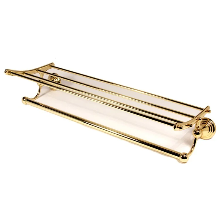 Towel Rack Embassy Bath Polished Brass 24 Inch Brass 9-3/8 Inch Concealed Wall Mount