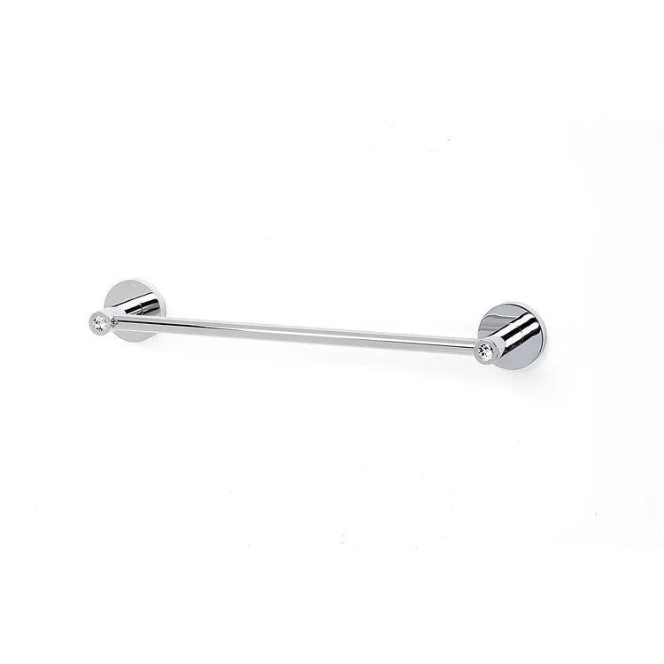 Towel Bar Contemporary I Crystal Bath 12 Inch Polished Chrome Brass 2-3/8 Inch