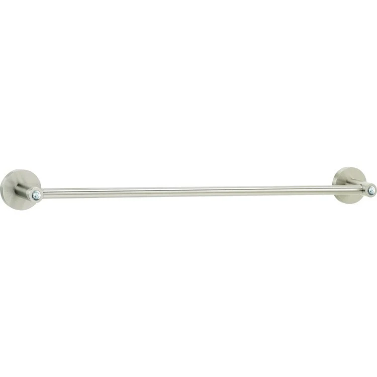 Towel Bar Contemporary I Crystal Bath 30 Inch Satin Nickel Brass 2-3/8 Inch