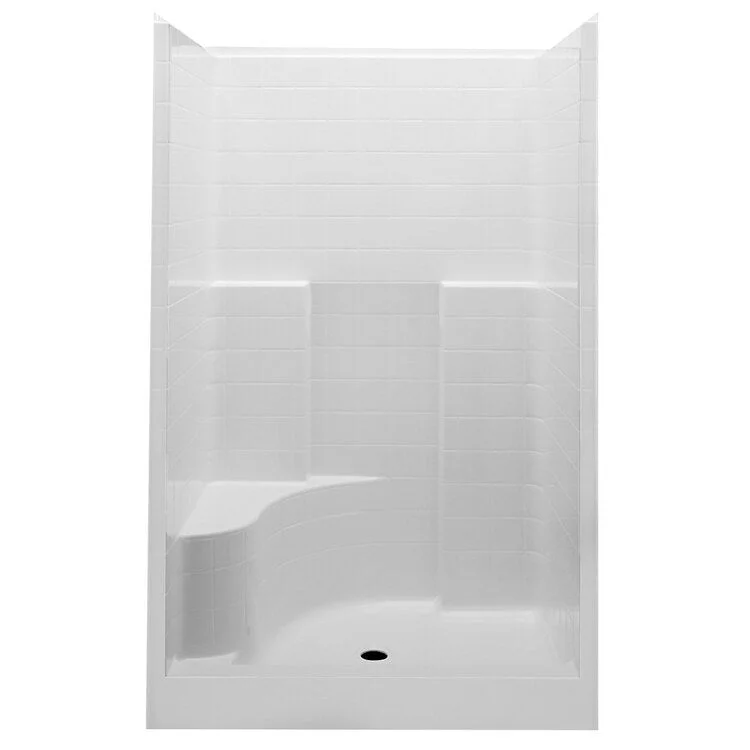 Shower Module 48 x 35 x 72 Inch Acrylic White 1 Pieces 2 Seats