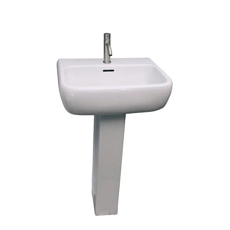 Pedestal Lavatory Metropolitan 600 White Rectangular