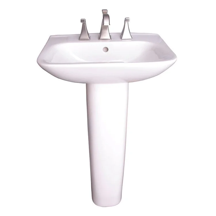 Pedestal Lavatory Eden 520 Widespread White Rectangular