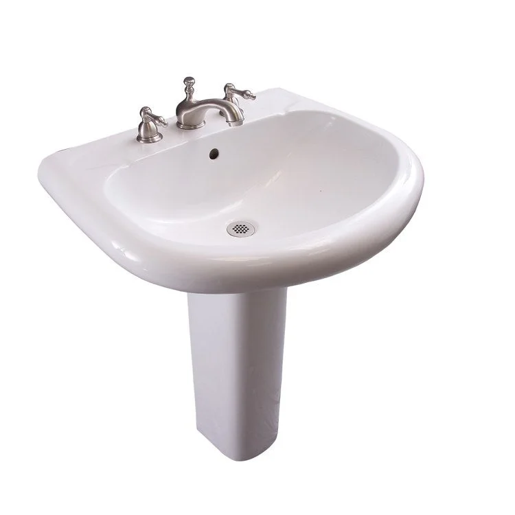 Pedestal Lavatory Orient 660 Widespread White Round