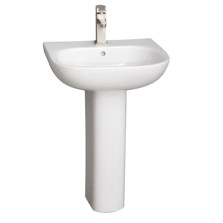 Pedestal Lavatory Tonique 450 White Rectangular