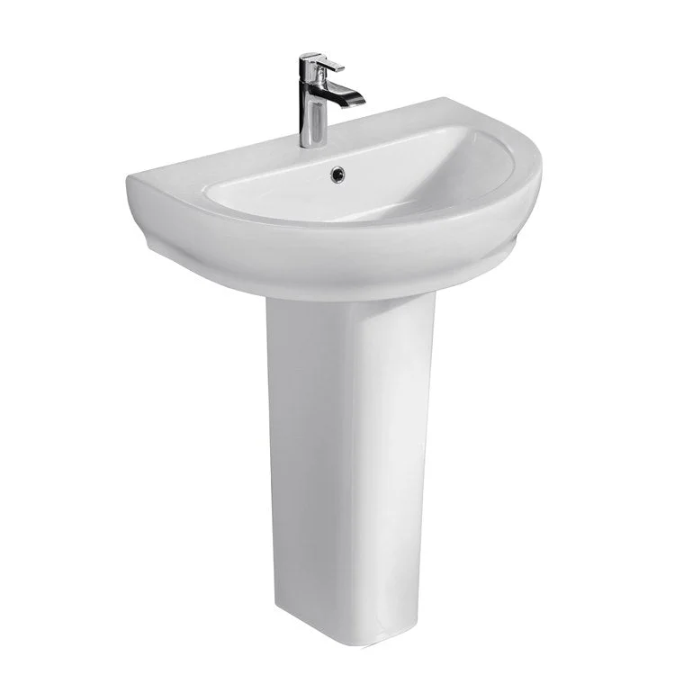 Pedestal Lavatory Harmony 800 White Round