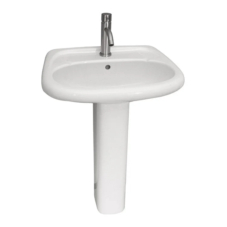 Pedestal Lavatory Flora White Oval