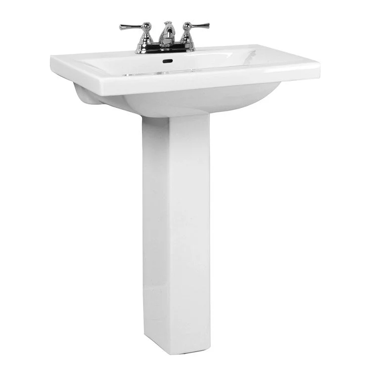 Pedestal Lavatory Mistral 510 Centerset White Rectangular