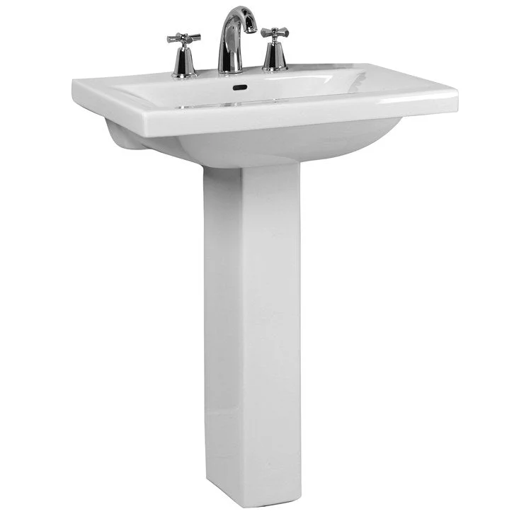 Pedestal Lavatory Mistral 510 Widespread White Rectangular