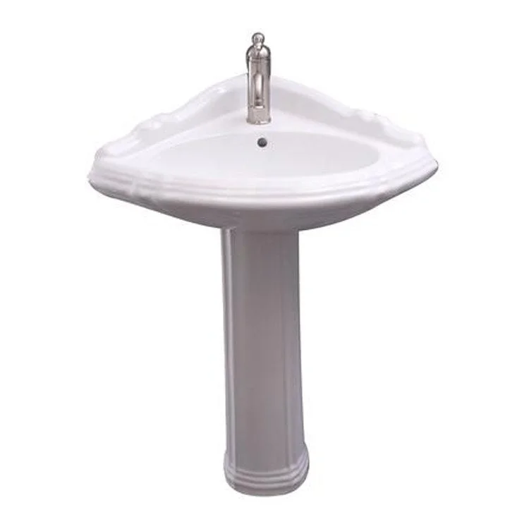 Pedestal Lavatory Ethan White Oval