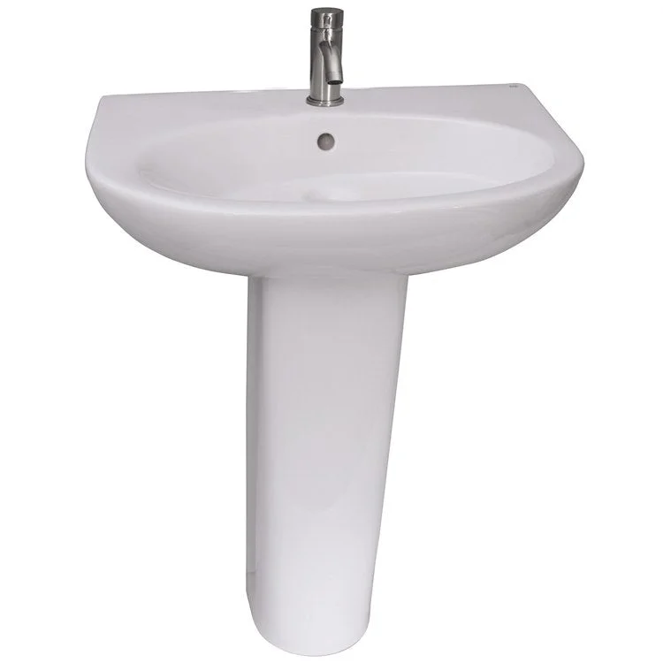 Pedestal Lavatory Infinity 600 White Oval