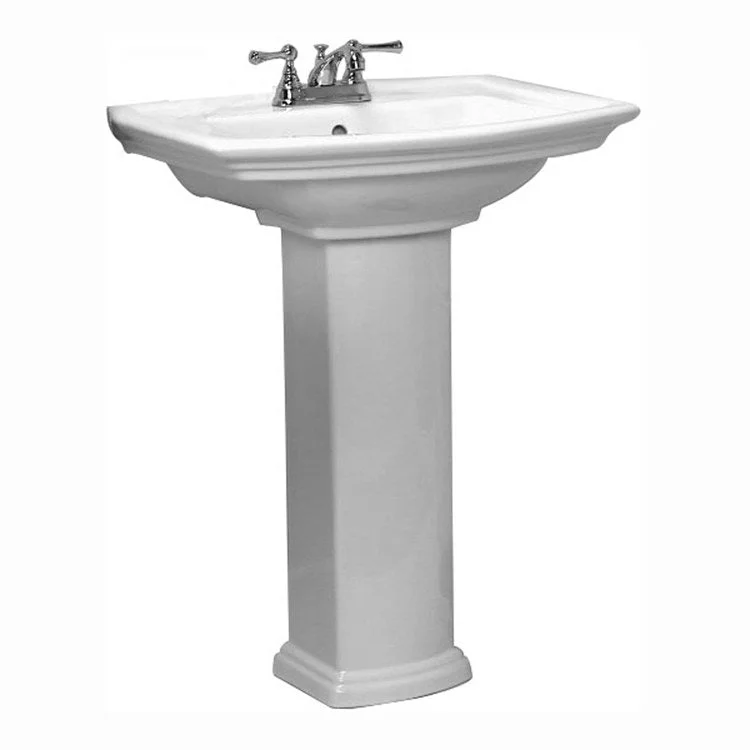 Pedestal Lavatory Washington 650 Centerset White Rectangular