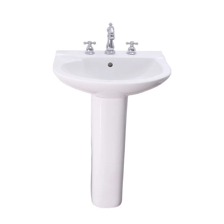 Pedestal Lavatory Anabel 555 Widespread White Center Round