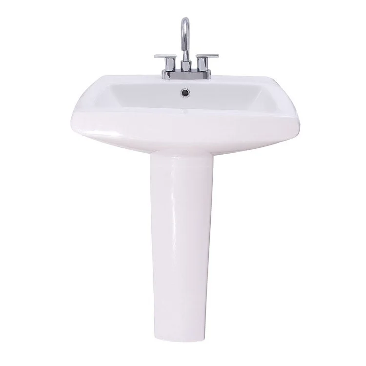 Pedestal Lavatory Ambrose Centerset White Center Rectangular