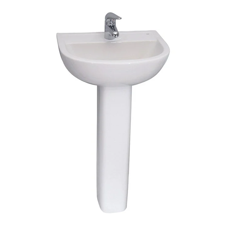 Pedestal Lavatory Compact 545 White Round