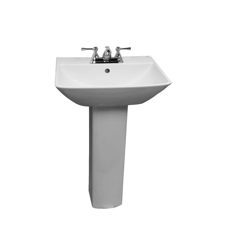 Pedestal Lavatory Summit 500 Centerset White Rectangular