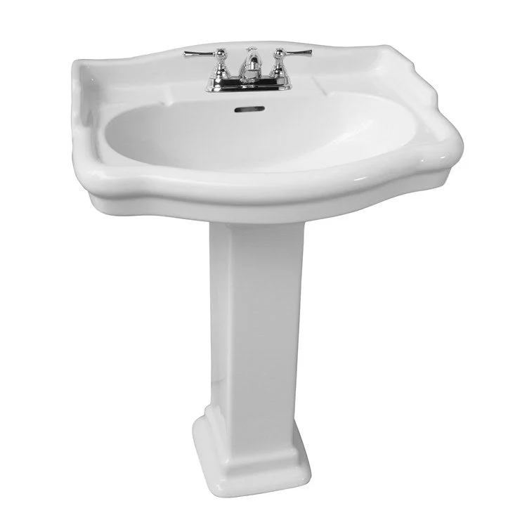 Pedestal Lavatory Stanford 660 Centerset White Oval