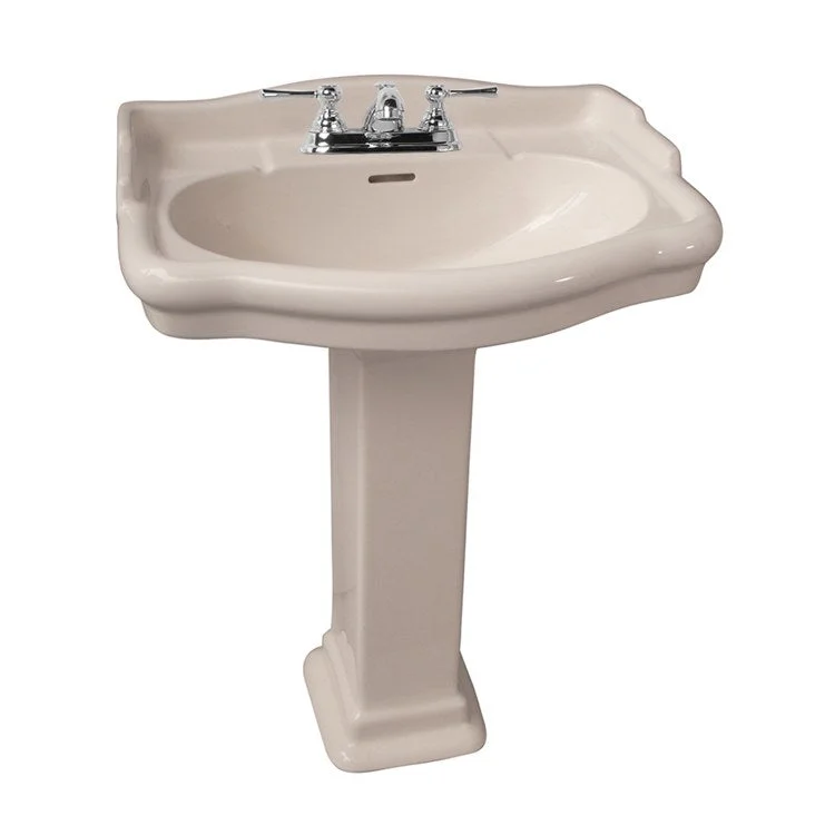 Pedestal Lavatory Stanford 550 Centerset Bisque Oval