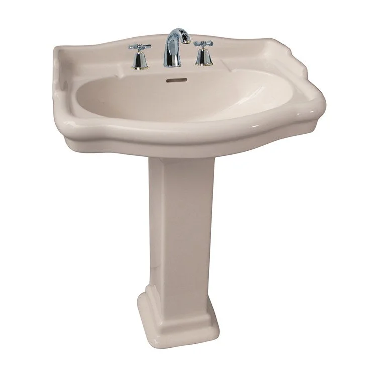 Pedestal Lavatory Stanford 550 Widespread Bisque Oval