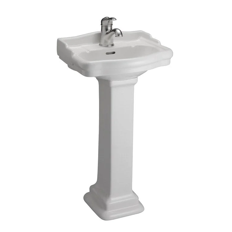 Pedestal Lavatory Stanford 460 White Oval