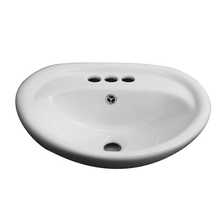 Lavatory Sink Ashley Wall Hung 19-3/4 Inch 4 Inch Spread White