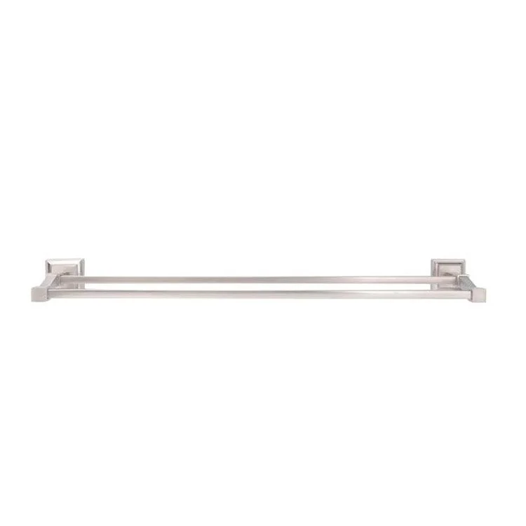 Towel Bar 18 Inch Stanton Double Brushed Nickel Brass 5-1/8 Inch