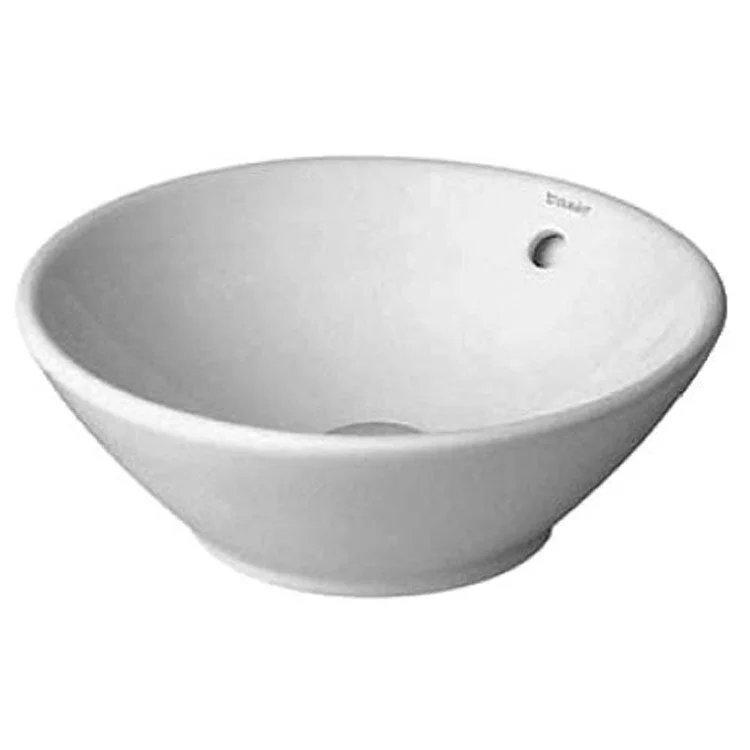 Vessel Bacino Round WonderGliss Surface Treatment with Overflow White 16-1/2 Inch1 Piece