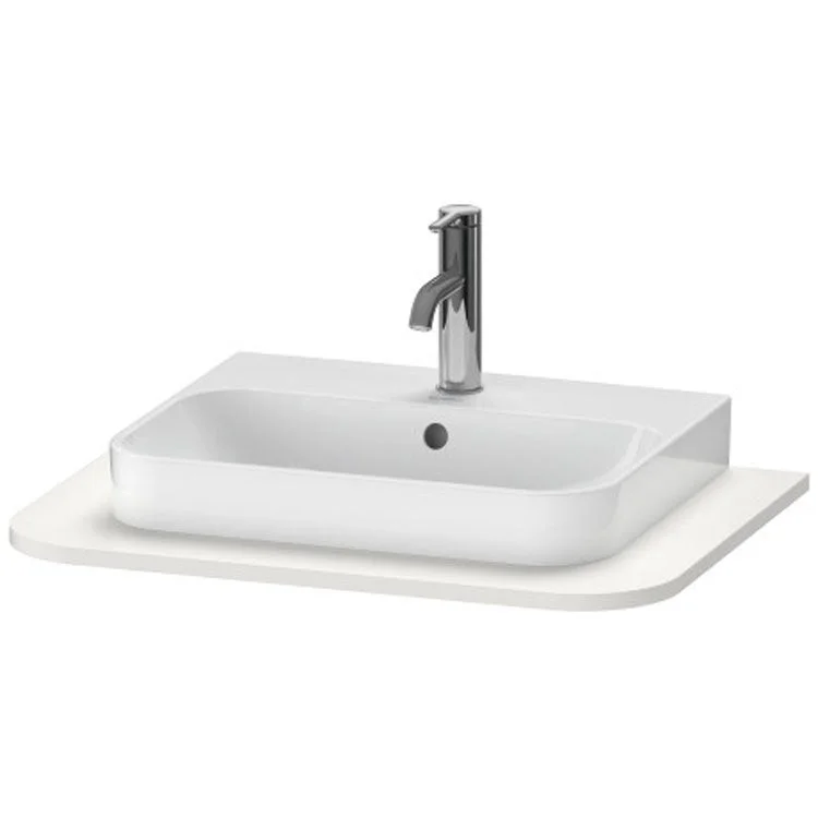 Lavatory Console Happy D.2 Plus Nordic White Satin Matte Single Basin 25-5/8 x 18-7/8 Inch