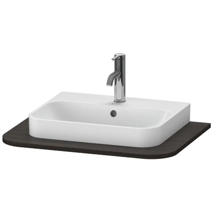 Lavatory Console Happy D.2 Plus Brushed Walnut Single Basin 25-5/8 x 18-7/8 Inch