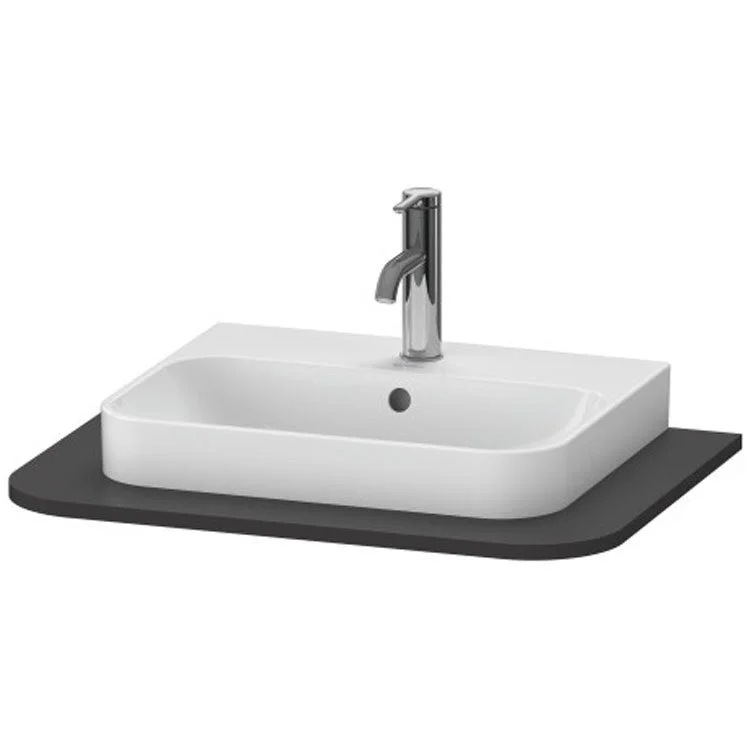 Lavatory Console Happy D.2 Plus Graphite Super Matte Single Basin Console 25-5/8 Inch