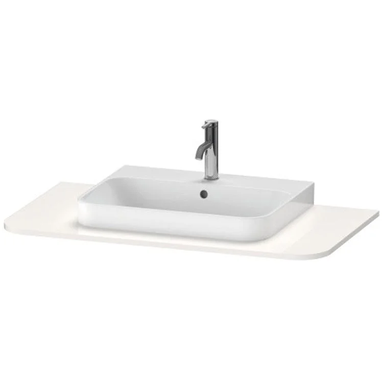 Lavatory Console Happy D.2 Plus White High Gloss Single Basin Console 39-3/8 Inch