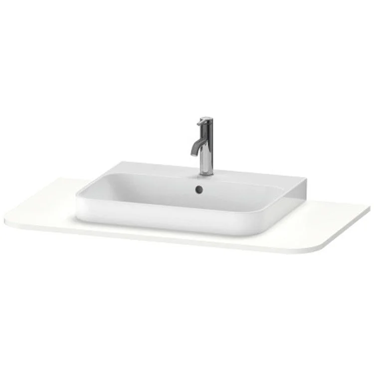 Lavatory Console Happy D.2 Plus White Satin Matte Single Basin 39-3/8 x 21-5/8 Inch