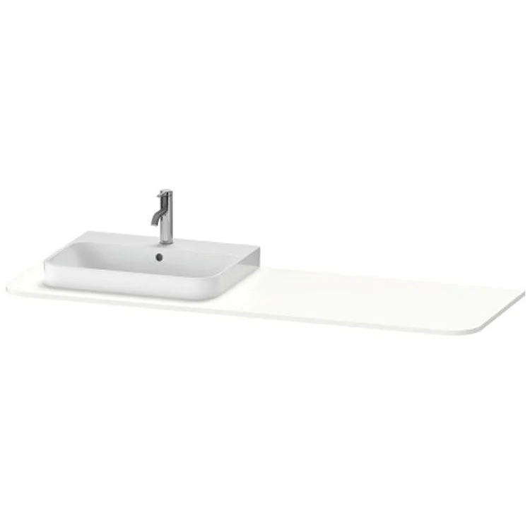 Lavatory Console Happy D.2 Plus White Satin Matte Single Basin 51-1/8 x 21-5/8 Inch Left