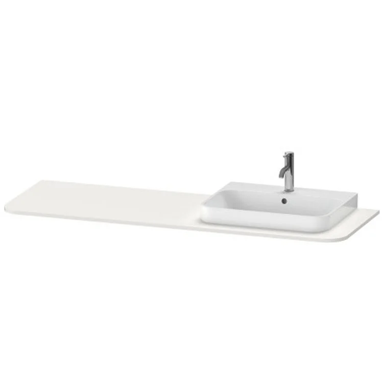 Lavatory Console Happy D.2 Plus Nordic White Satin Matte Single Basin 51-1/8 x 21-5/8 Inch Right