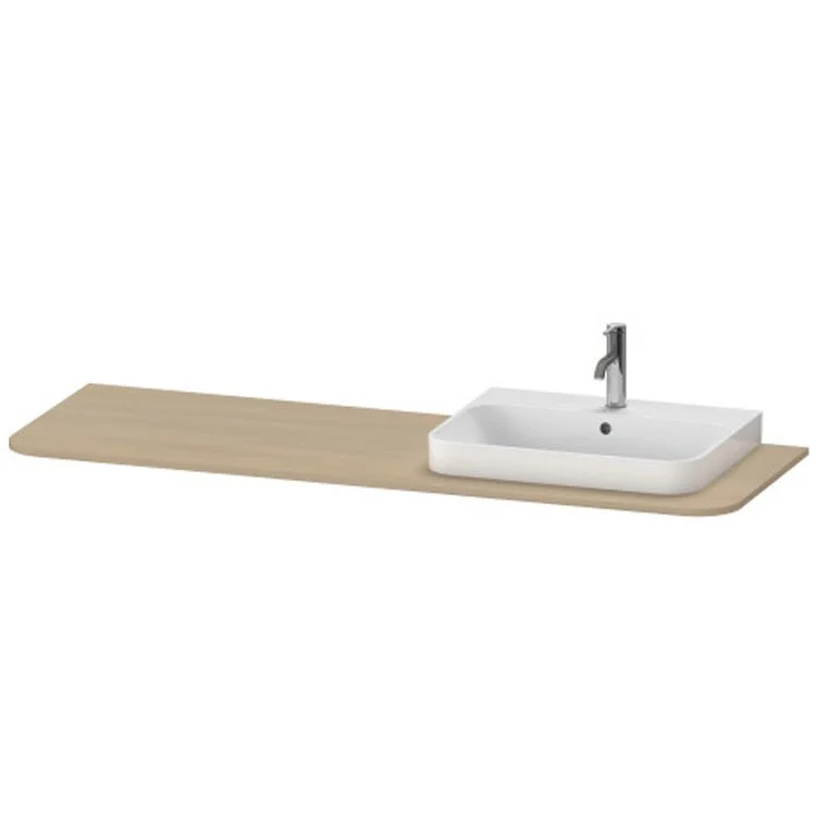 Lavatory Console Happy D.2 Plus Mediterranean Oak Single Basin Console 63 Inch Right Basin