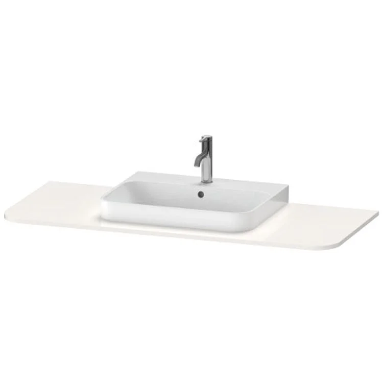 Lavatory Console Happy D.2 Plus White High Gloss Single Basin 51-1/8 x 21-5/8 Inch Ceramic Middle