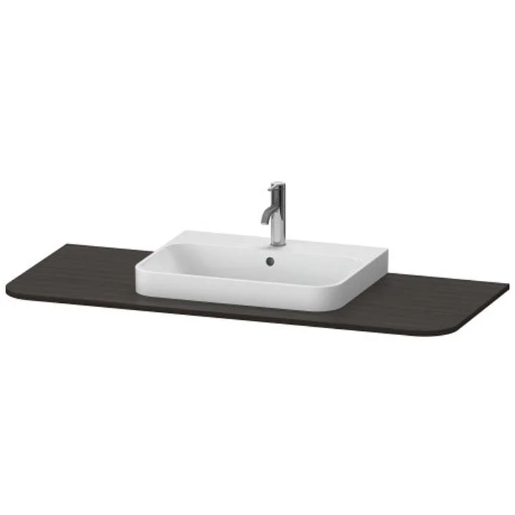 Lavatory Console Happy D.2 Plus Brushed Walnut Single Basin 51-1/8 x 21-5/8 Inch Middle