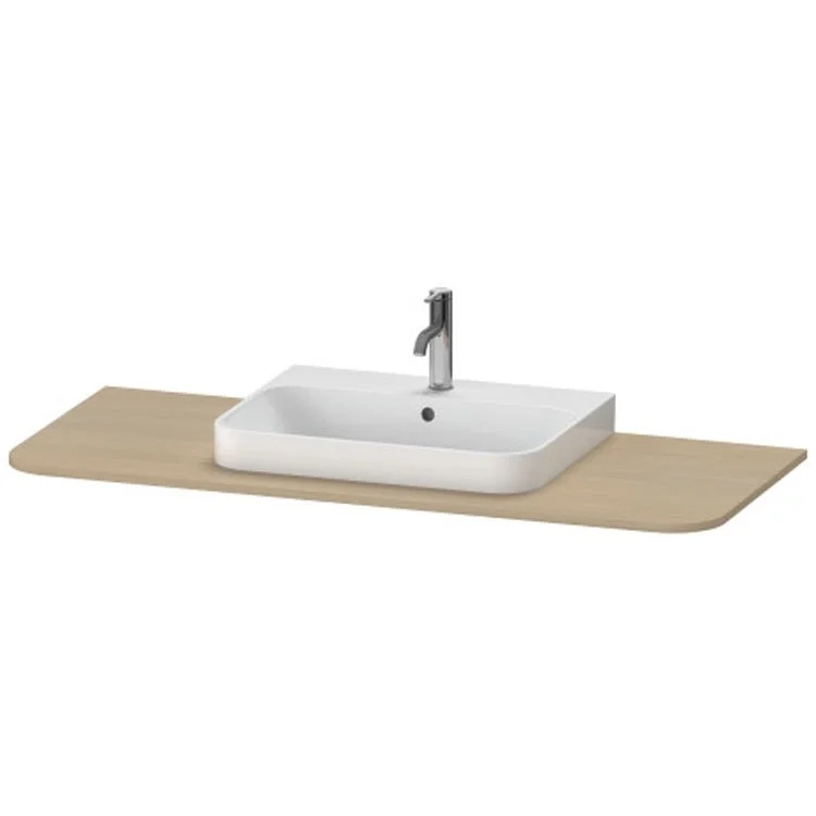 Lavatory Console Happy D.2 Plus Mediterranean Oak Single Basin 51-1/8 x 21-5/8 Inch Ceramic Middle