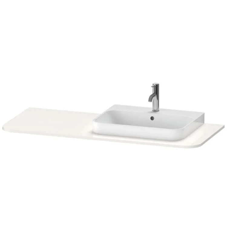 Lavatory Console Happy D.2 Plus White High Gloss Single Basin 51-1/8 x 21-5/8 Inch Ceramic Right